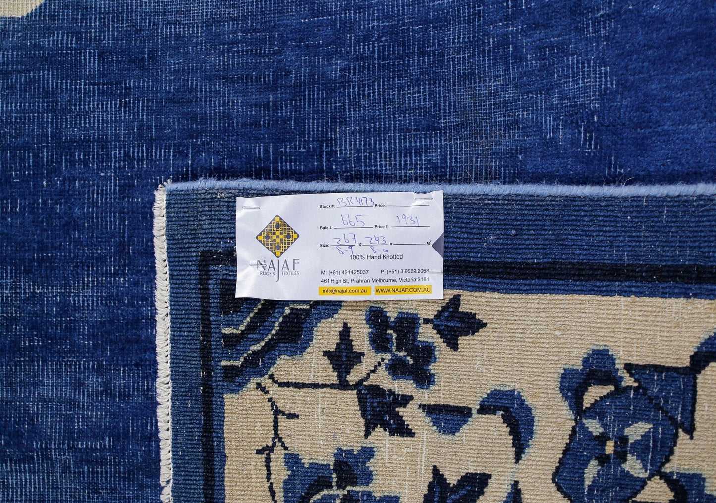 Handmade Antique Chinese Peking Rug | 267 x 243 cm | 8'9" x 8' - Najaf Rugs & Textile