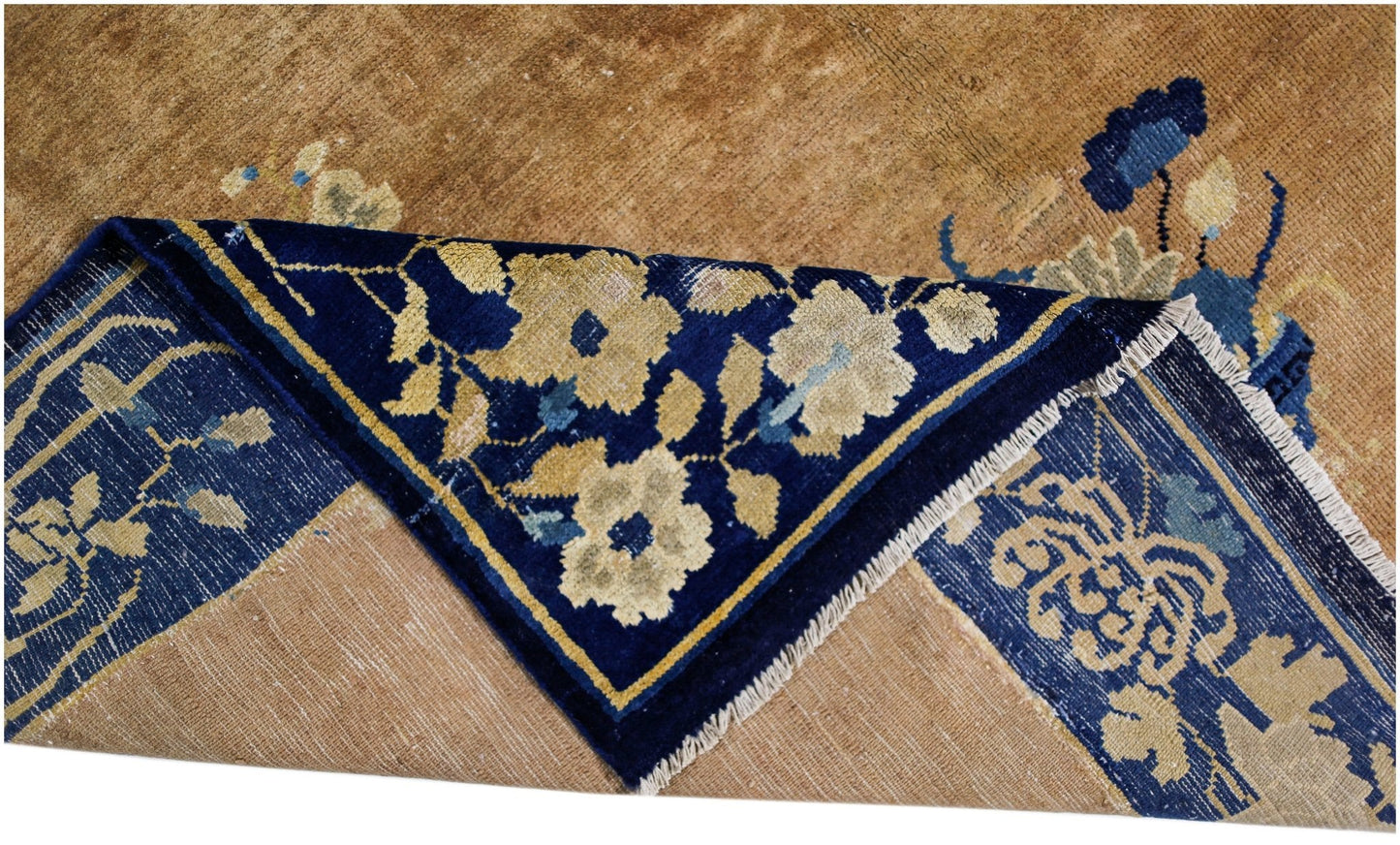 Handmade Antique Chinese Peking Rug | 236 x 181 cm | 7'9" x 5'11" - Najaf Rugs & Textile