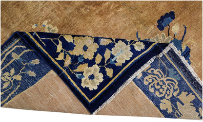 Handmade Antique Chinese Peking Rug | 236 x 181 cm | 7'9" x 5'11" - Najaf Rugs & Textile