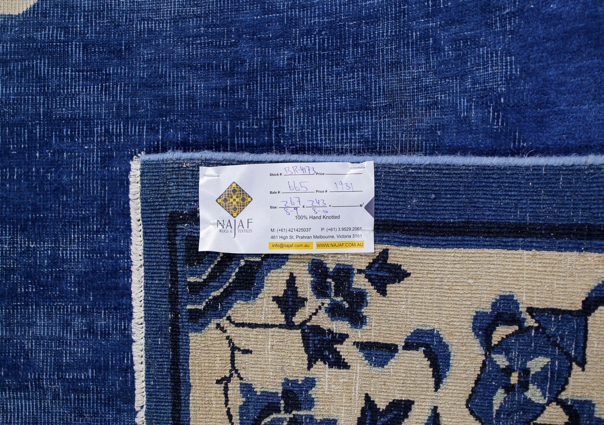 Handmade Antique Chinese Peking Rug | 267 x 243 cm | 8'9" x 8' - Najaf Rugs & Textile