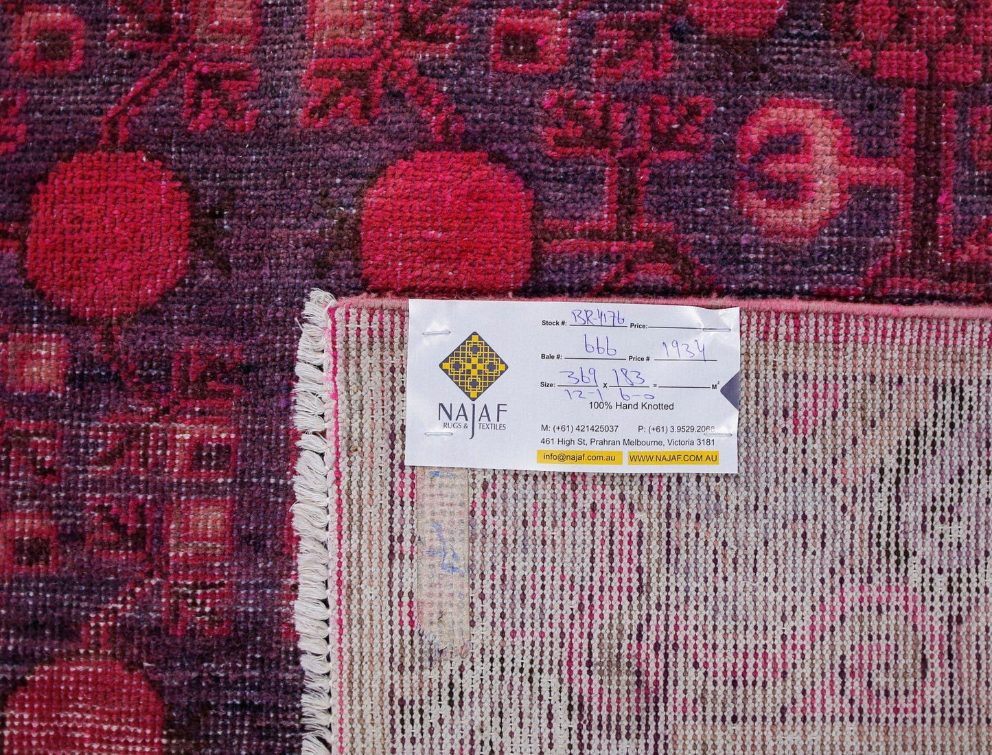 Handmade Antique Khotan Rug | 369 x 183 cm | 12'1" x 6' - Najaf Rugs & Textile