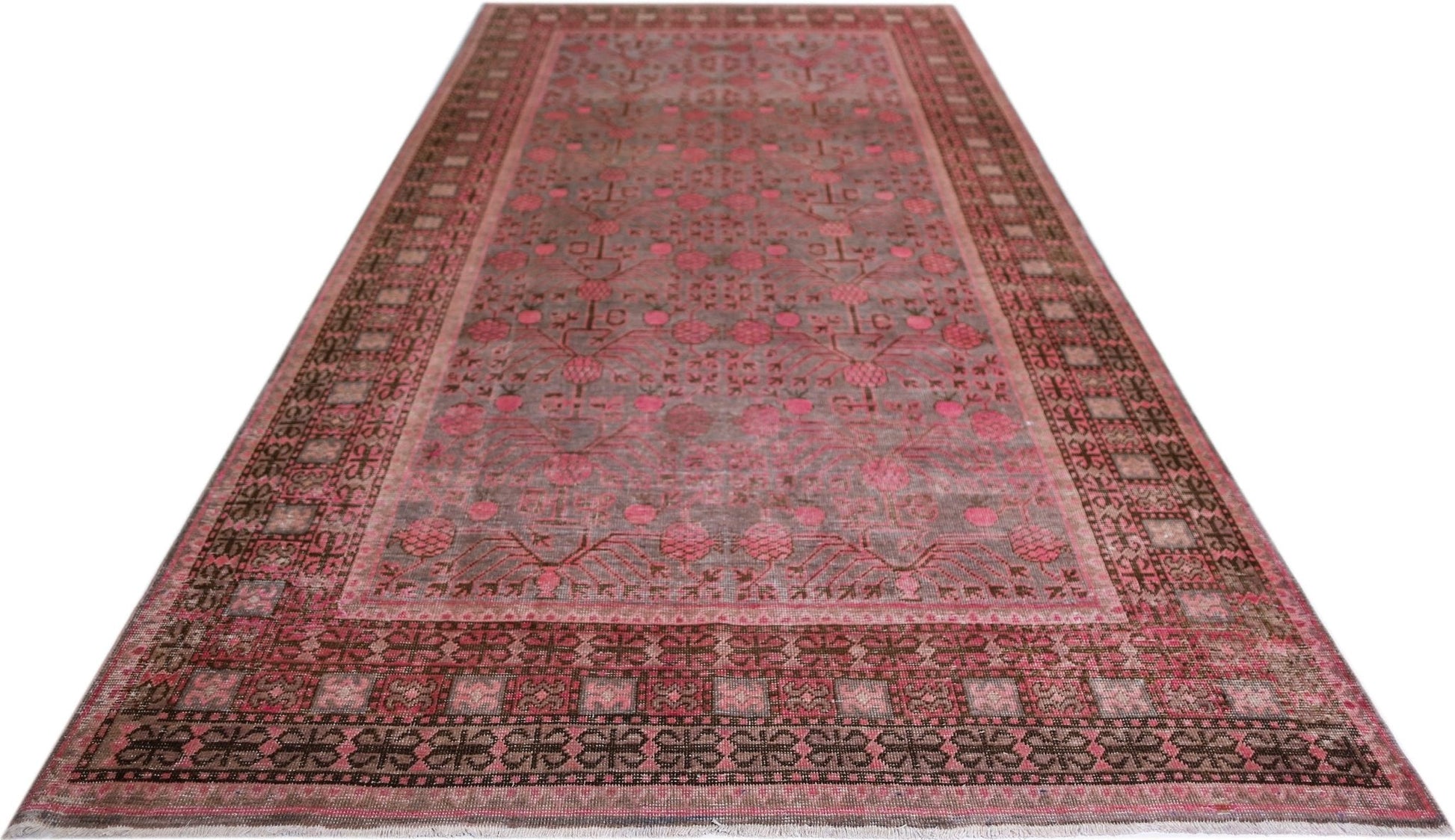 Handmade Antique Khotan Rug | 376 x 195 cm | 12'4" x 6'5" - Najaf Rugs & Textile