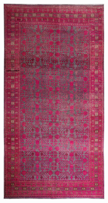 Handmade Antique Khotan Rug | 402 x 222 cm | 13'2" x 7'4" - Najaf Rugs & Textile