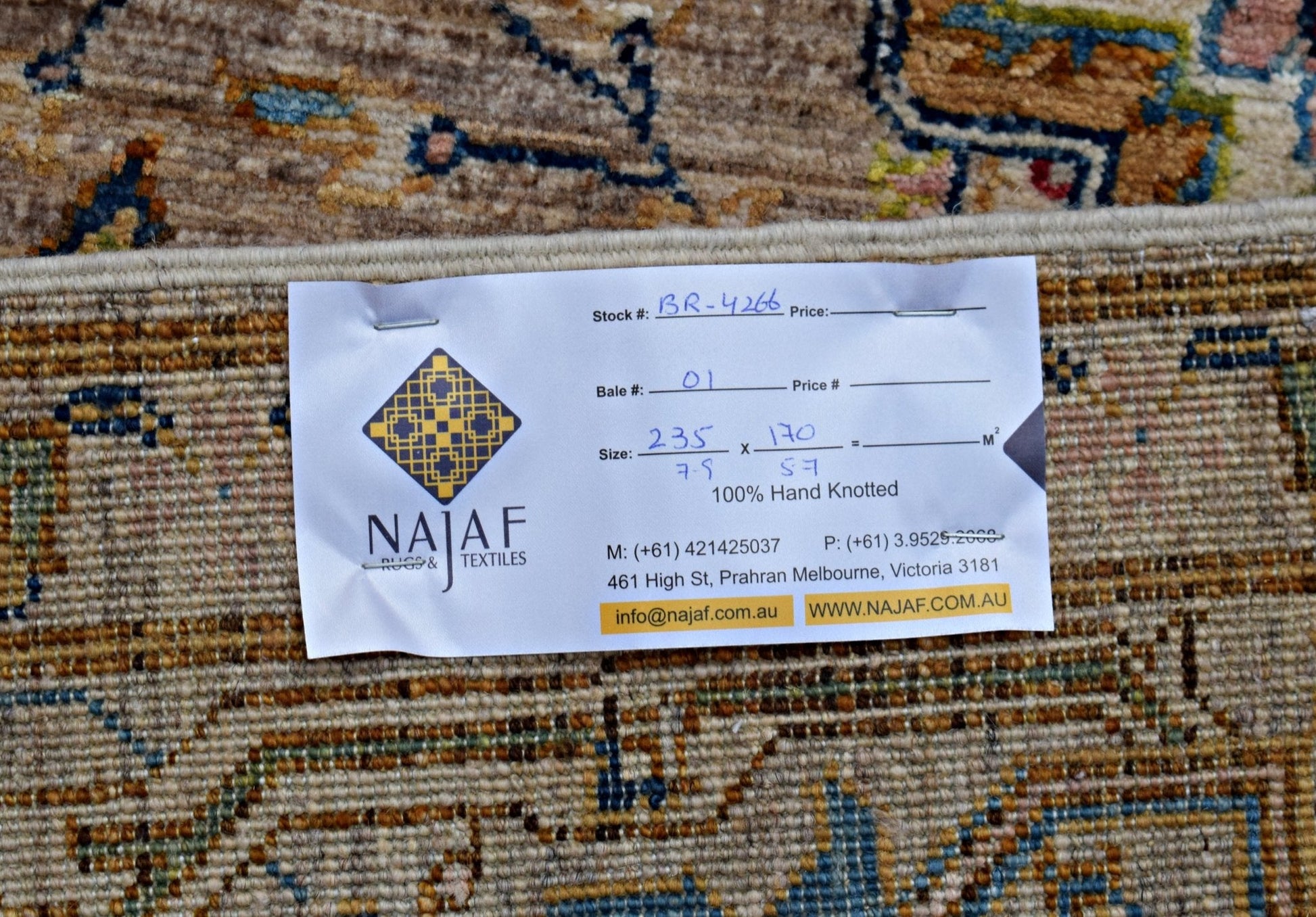 Handmade Transitional Afghan Chobi Rug | 235 x 170 cm | 7'9" x 5'7" - Najaf Rugs & Textile