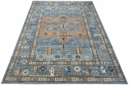 Handmade Transitional Afghan Chobi Rug | 283 x 186 cm | 9'4" x 6'1" - Najaf Rugs & Textile
