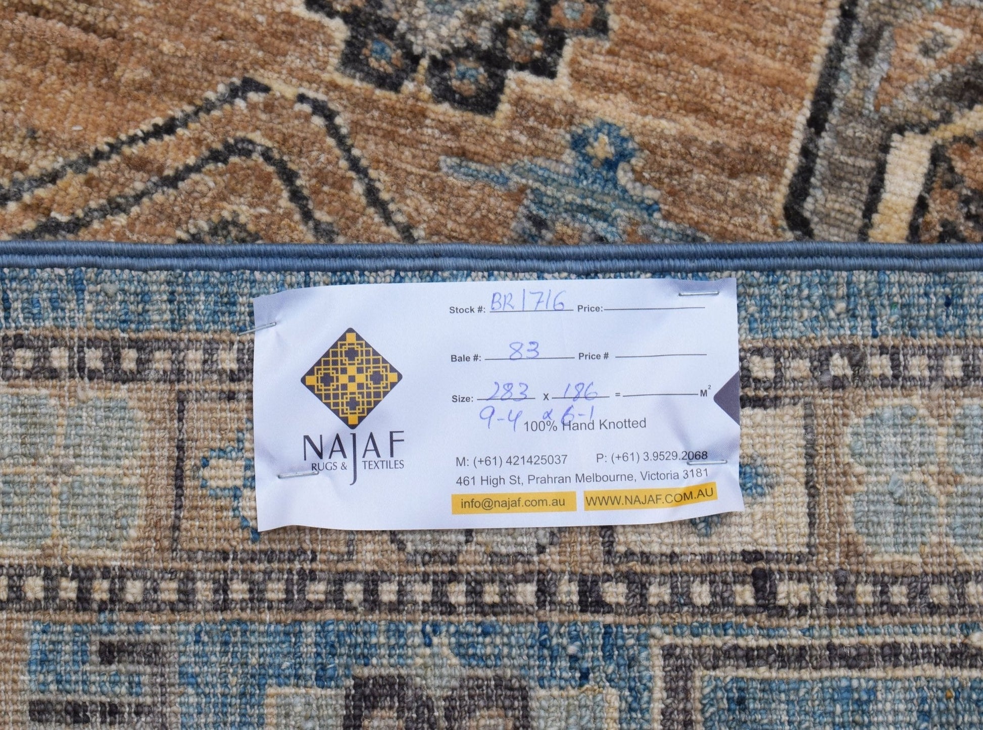 Handmade Transitional Afghan Chobi Rug | 283 x 186 cm | 9'4" x 6'1" - Najaf Rugs & Textile