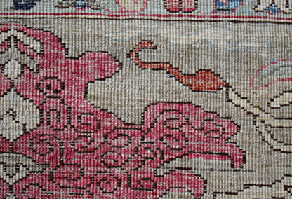 Handmade Transitional Afghan Chobi Rug | 297 x 249 cm | 9'9" x 8'2" - Najaf Rugs & Textile