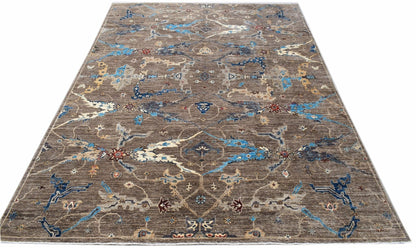 Handmade Transitional Afghan Chobi Rug | 360 x 270 cm | 11'10" x 8'10" - Najaf Rugs & Textile