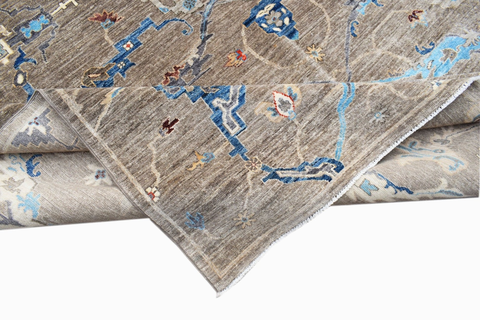 Handmade Transitional Afghan Chobi Rug | 360 x 270 cm | 11'10" x 8'10" - Najaf Rugs & Textile