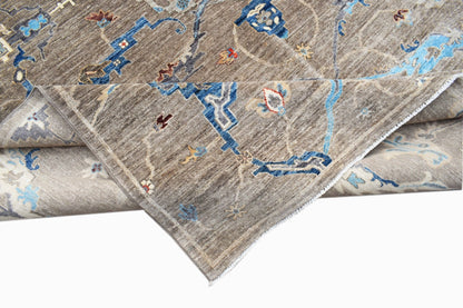 Handmade Transitional Afghan Chobi Rug | 360 x 270 cm | 11'10" x 8'10" - Najaf Rugs & Textile