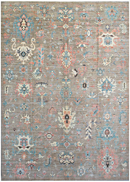 Handmade Transitional Afghan Chobi Rug | 363 x 277 cm | 11'11" x 9'2" - Najaf Rugs & Textile