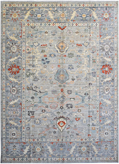 Handmade Transitional Afghan Chobi Rug | 372 x 276 cm | 12'31" x 9'1" - Najaf Rugs & Textile