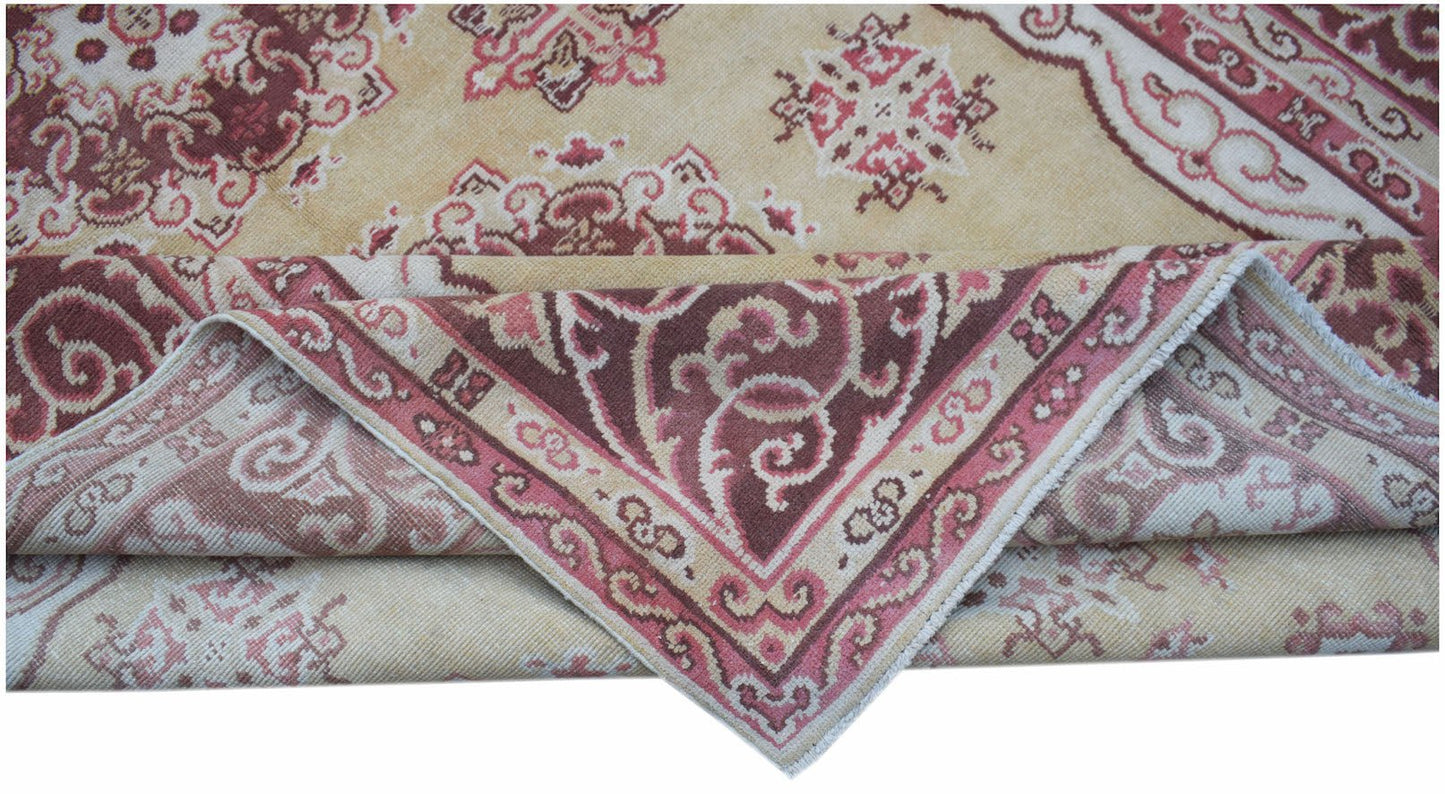 Handmade Vintage Chinese Khotan Rug | 283 x 195 cm | 9'3" x 6'5" - Najaf Rugs & Textile