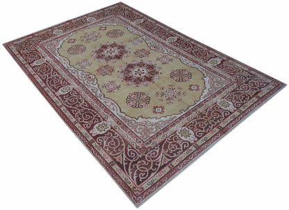 Handmade Vintage Chinese Khotan Rug | 283 x 195 cm | 9'3" x 6'5" - Najaf Rugs & Textile
