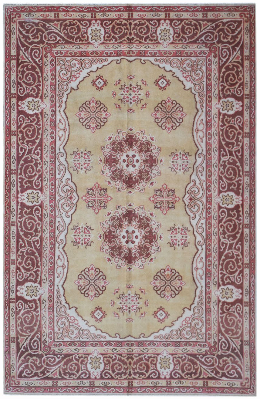 Handmade Vintage Chinese Khotan Rug | 283 x 195 cm | 9'3" x 6'5" - Najaf Rugs & Textile