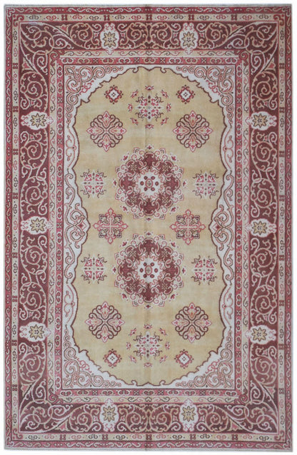 Handmade Vintage Chinese Khotan Rug | 283 x 195 cm | 9'3" x 6'5" - Najaf Rugs & Textile