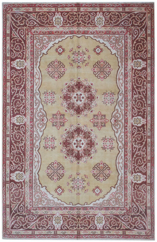 Handmade Vintage Chinese Khotan Rug | 283 x 195 cm | 9'3" x 6'5" - Najaf Rugs & Textile