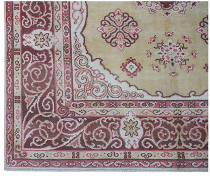 Handmade Vintage Chinese Khotan Rug | 283 x 195 cm | 9'3" x 6'5" - Najaf Rugs & Textile