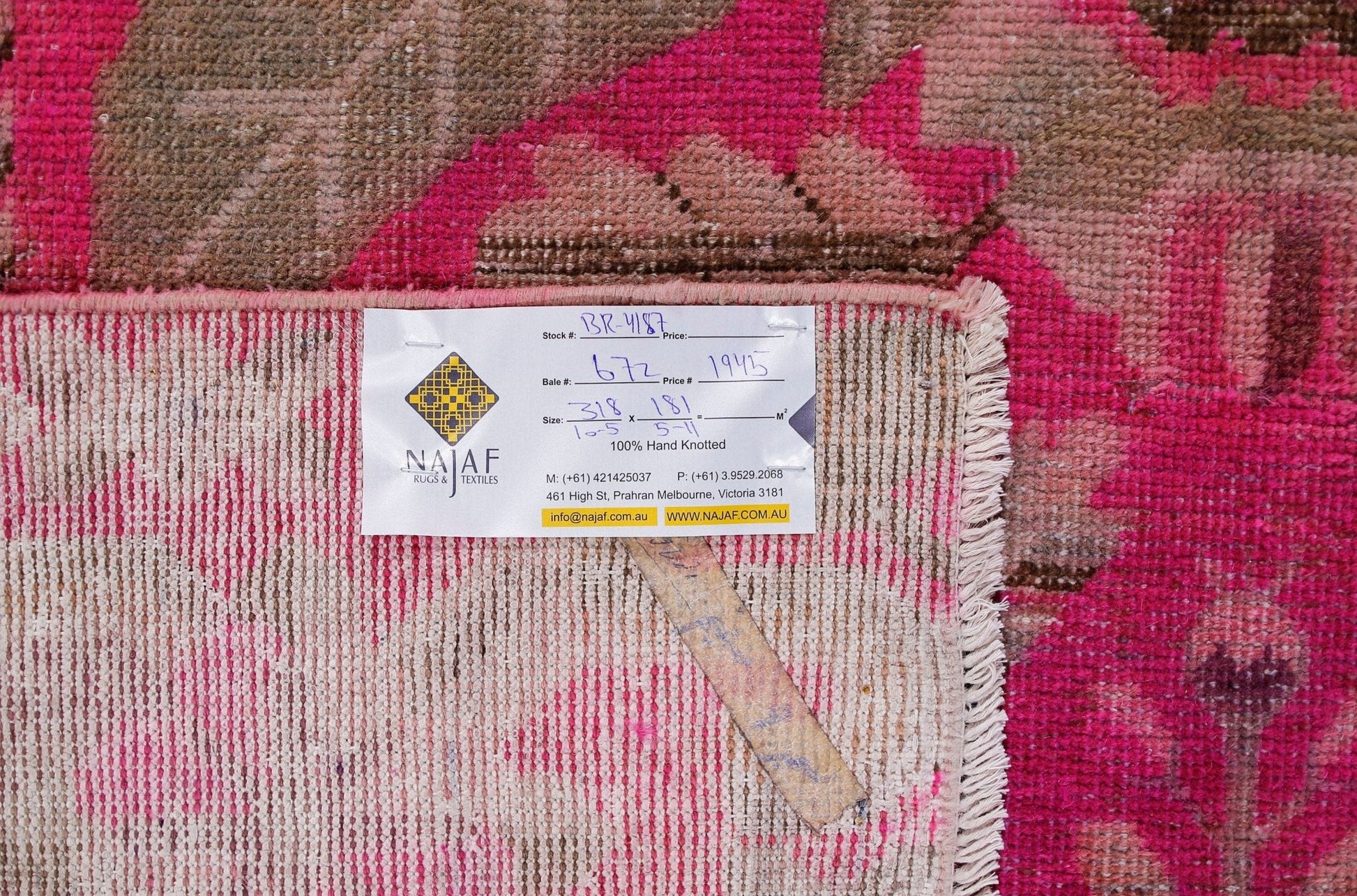 Handmade Vintage Khotan Rug | 318 x 181 cm | 10'5" x 5'11" - Najaf Rugs & Textile