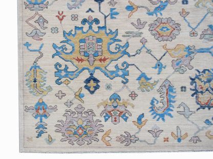 Handwoven Transitional Afghan Chobi Rug | 292 x 248 cm | 9'7" x 8'2" - Najaf Rugs & Textile