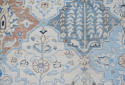 Handwoven Transitional Afghan Chobi Rug | 294 x 244 cm | 9'8" x 8' - Najaf Rugs & Textile