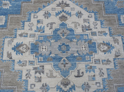 Handwoven Transitional Afghan Chobi Rug | 298 x 239 cm | 9'10" x 7'10" - Najaf Rugs & Textile