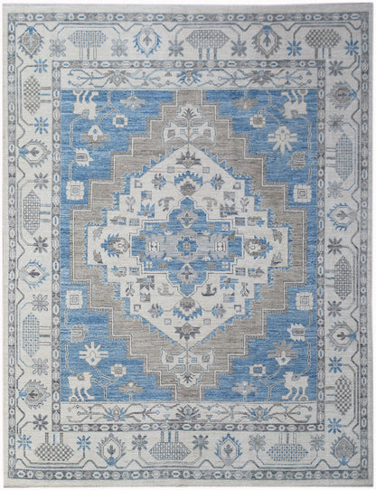 Handwoven Transitional Afghan Chobi Rug | 298 x 239 cm | 9'10" x 7'10" - Najaf Rugs & Textile