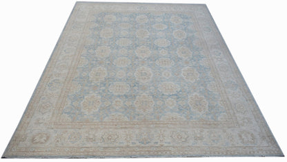 Handwoven Transitional Afghan Chobi Rug | 305 x 250 cm | 10' x 8'3" - Najaf Rugs & Textile