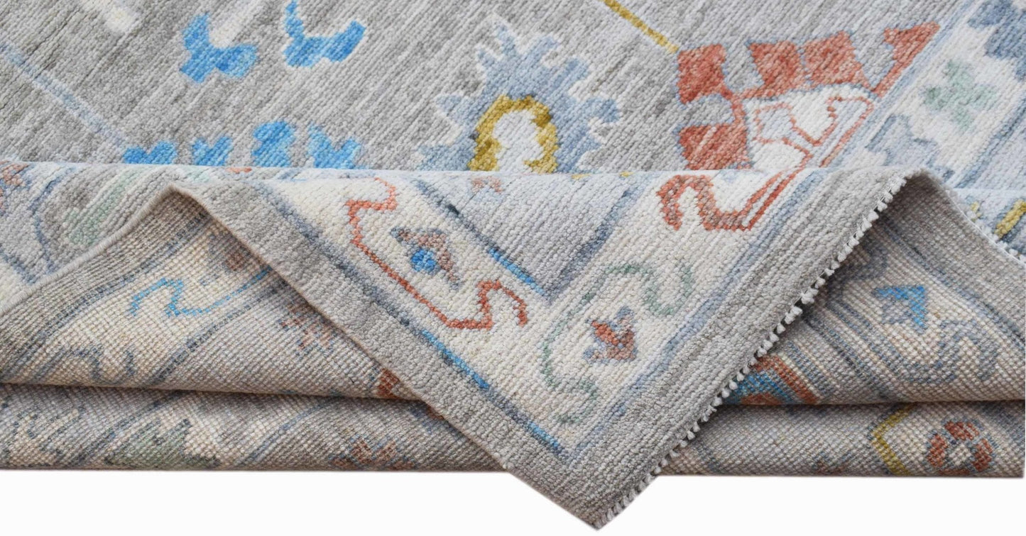 Handwoven Transitional Afghan Chobi Rug | 380 x 276 cm | 12'6" x 9'1" - Najaf Rugs & Textile