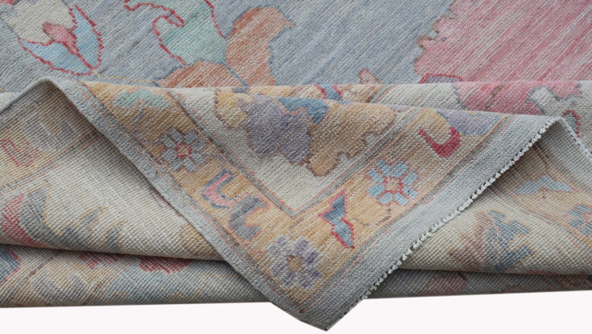 Handwoven Transitional Afghan Chobi Rug | 407 x 296 cm | 13'4" x 9'9" - Najaf Rugs & Textile