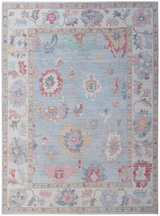Handwoven Transitional Afghan Chobi Rug | 407 x 296 cm | 13'4" x 9'9" - Najaf Rugs & Textile