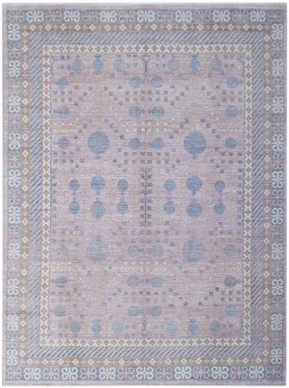 Handwoven Transitional Afghan Khotan Chobi Rug | 363 x 278 cm | 11'11" x 9'2" - Najaf Rugs & Textile