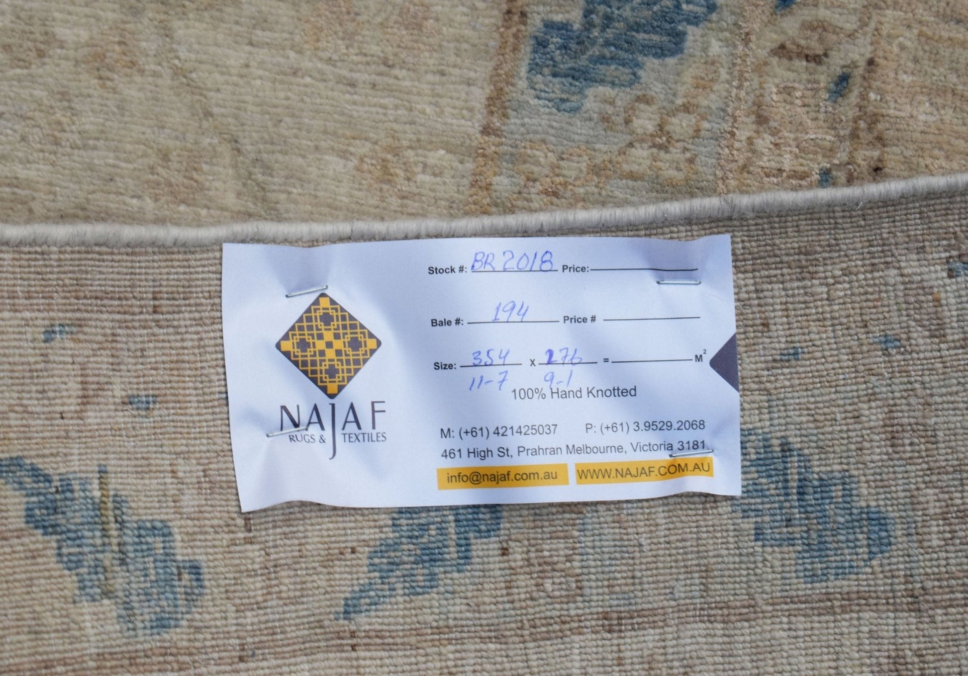 High Quality Handwoven Transitional Afghan Rug | 354 x 276 cm | 11'7" x 9'1" - Najaf Rugs & Textile