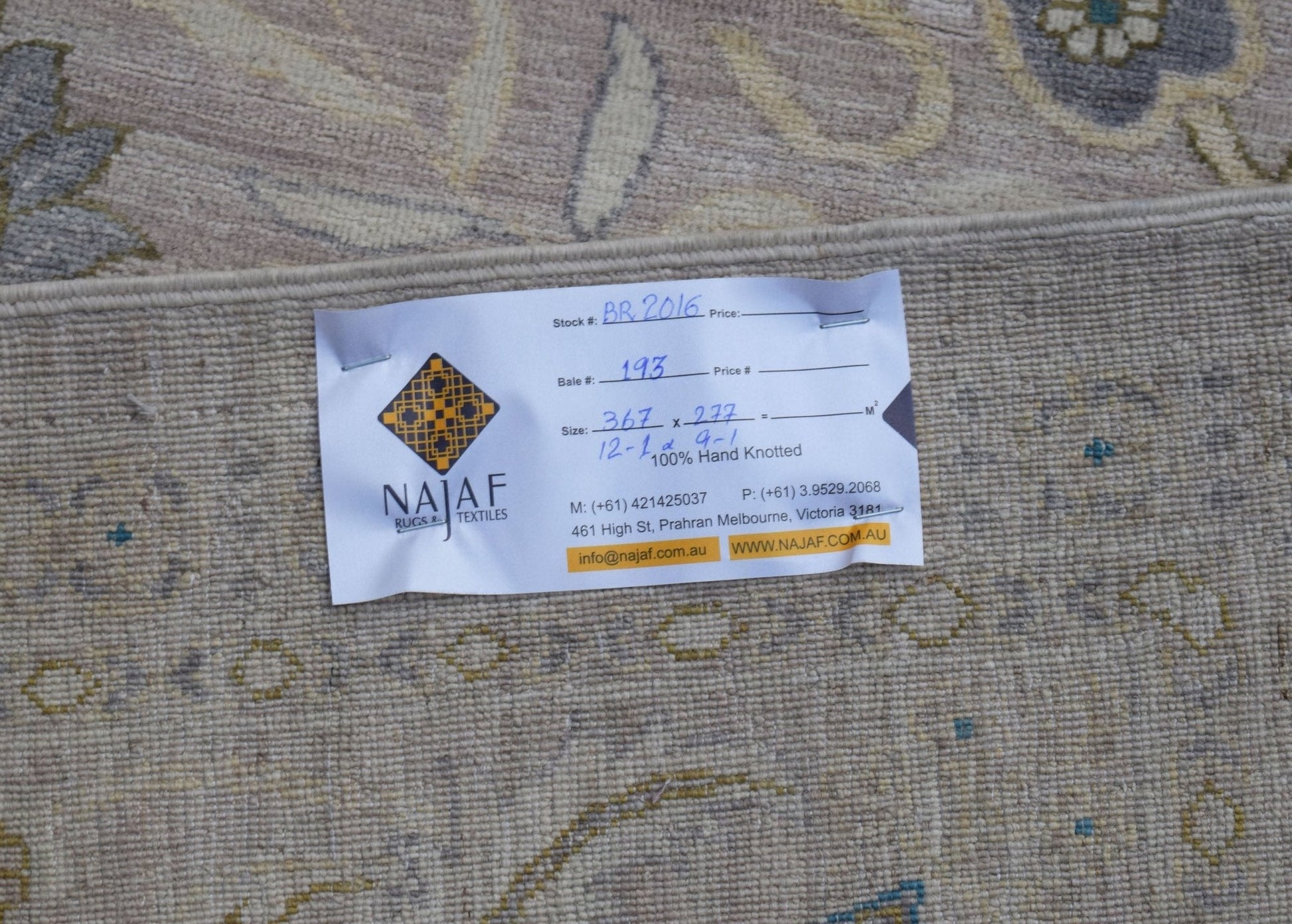High Quality Handwoven Transitional Afghan Rug | 367 x 277 cm | 12'1" x 9'7" - Najaf Rugs & Textile