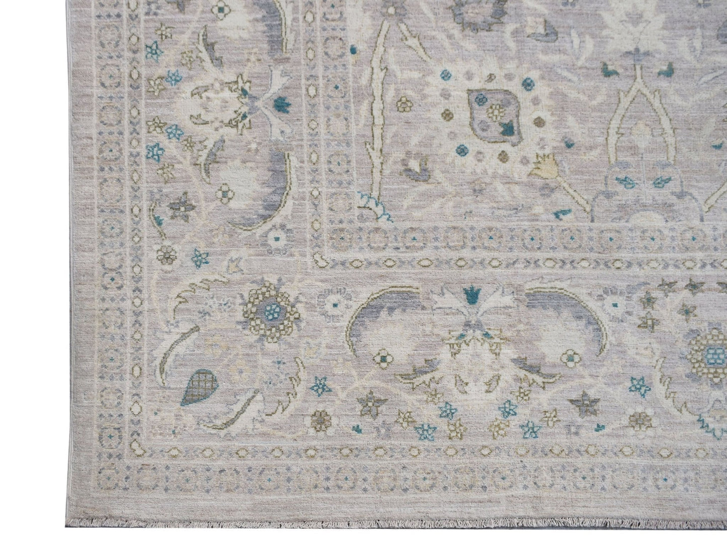 High Quality Handwoven Transitional Afghan Rug | 367 x 277 cm | 12'1" x 9'7" - Najaf Rugs & Textile