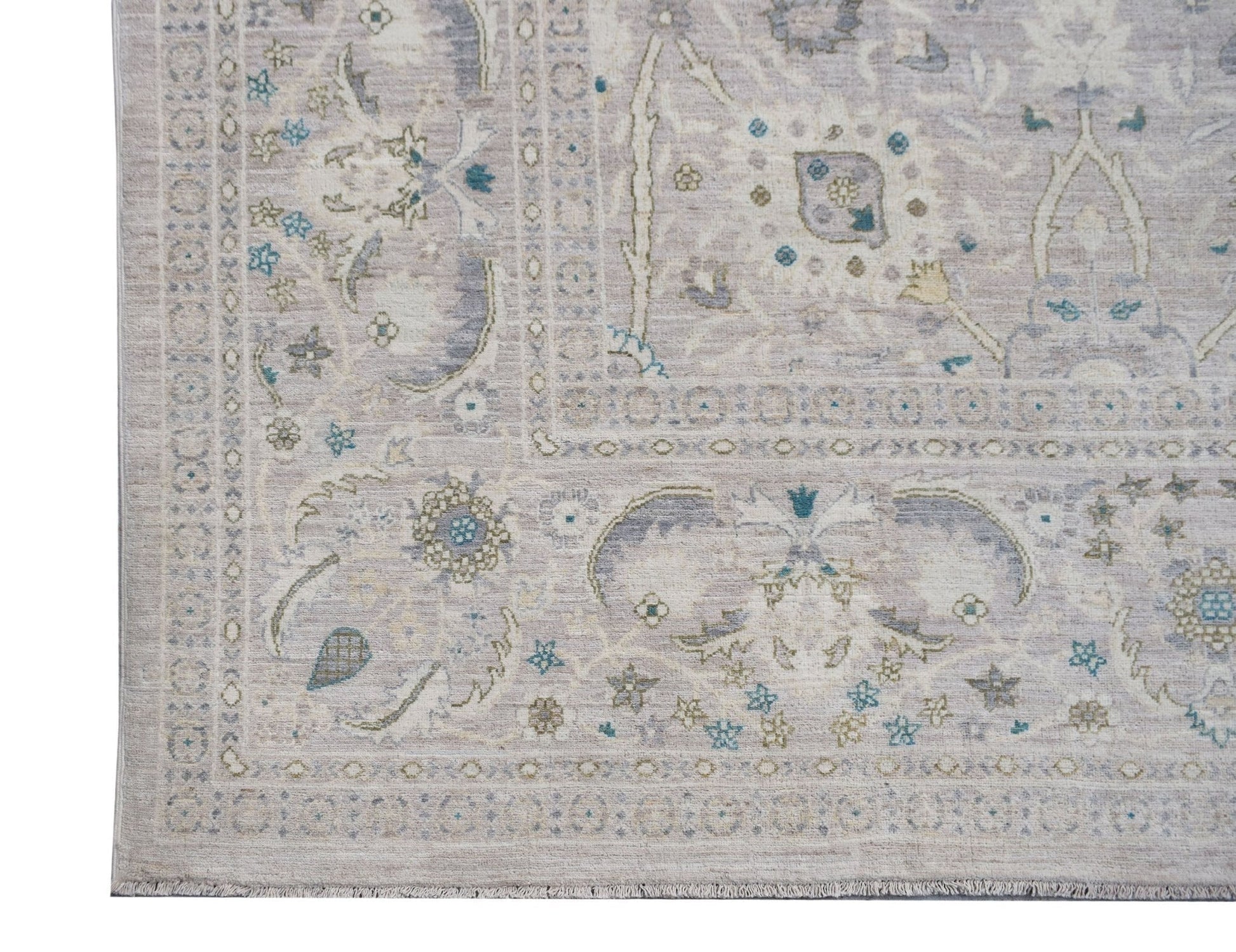 High Quality Handwoven Transitional Afghan Rug | 367 x 277 cm | 12'1" x 9'7" - Najaf Rugs & Textile
