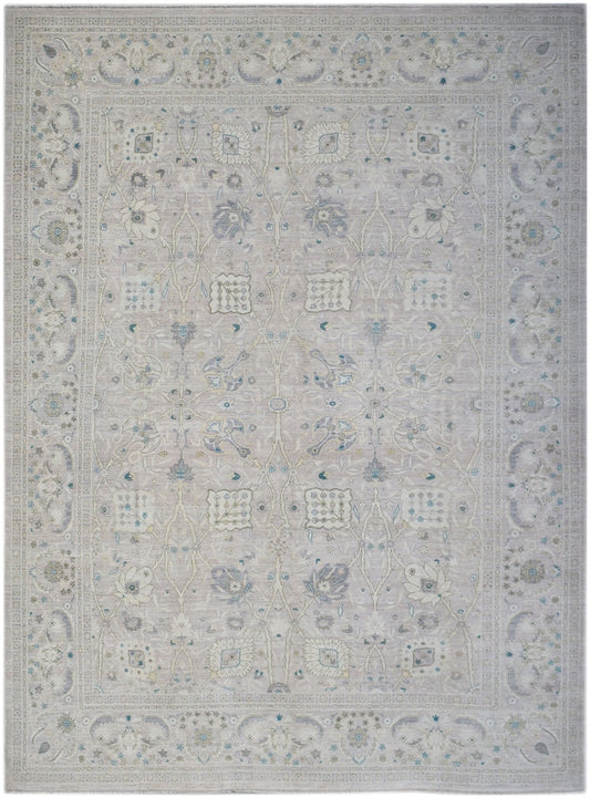 High Quality Handwoven Transitional Afghan Rug | 367 x 277 cm | 12'1" x 9'7" - Najaf Rugs & Textile